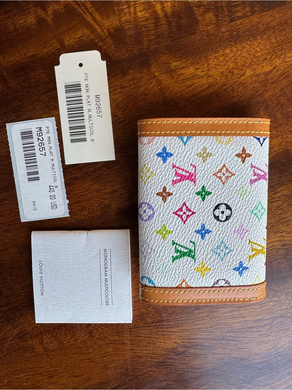 Louis Vuitton Multicolor Monogram Small Wallet — White with Multicolor Print - Picture 2 of 4